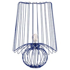 Blaue Metall-Lampe