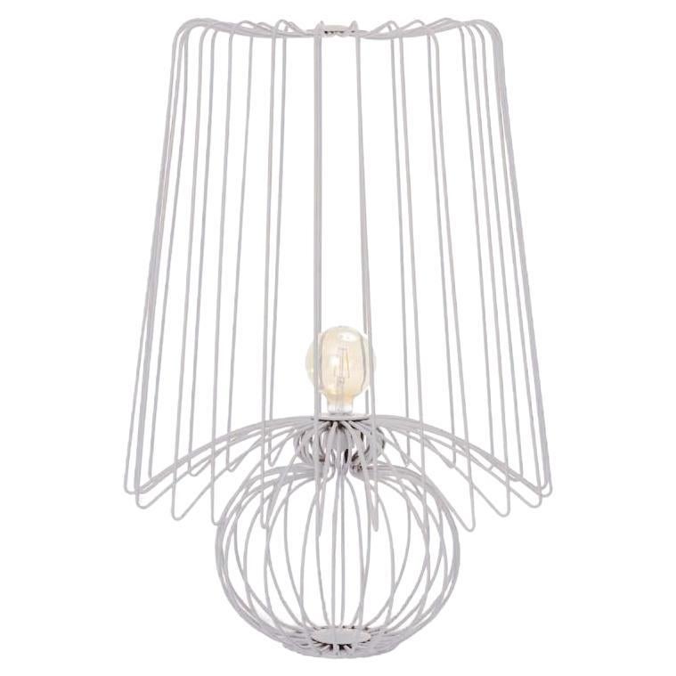 Off White Metal Lamp For Sale