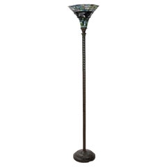 Retro Metal Lamp Top with Coloured Crystals