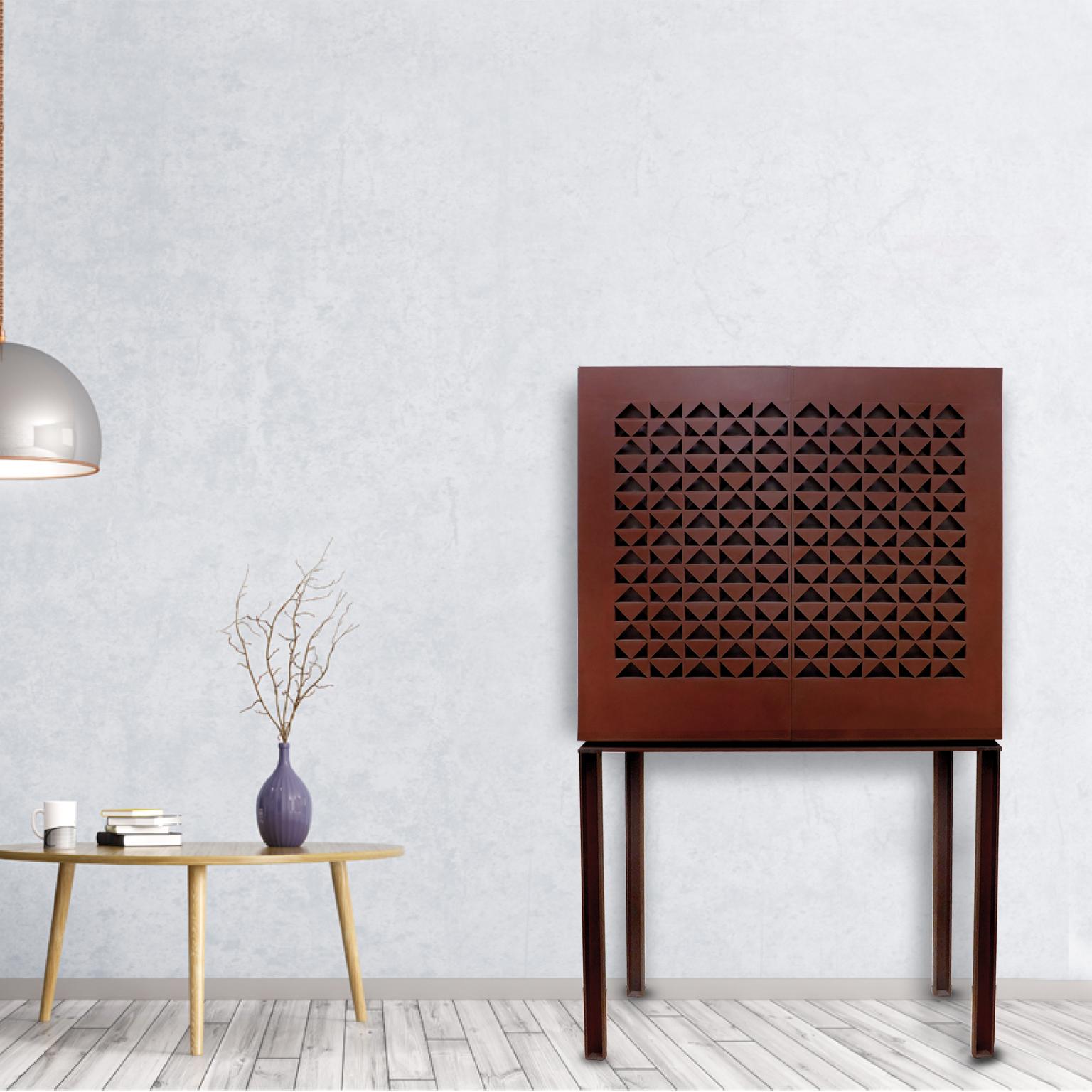 Other Metal Lattice Cabinet in Mexican Contemporary Design For Sale