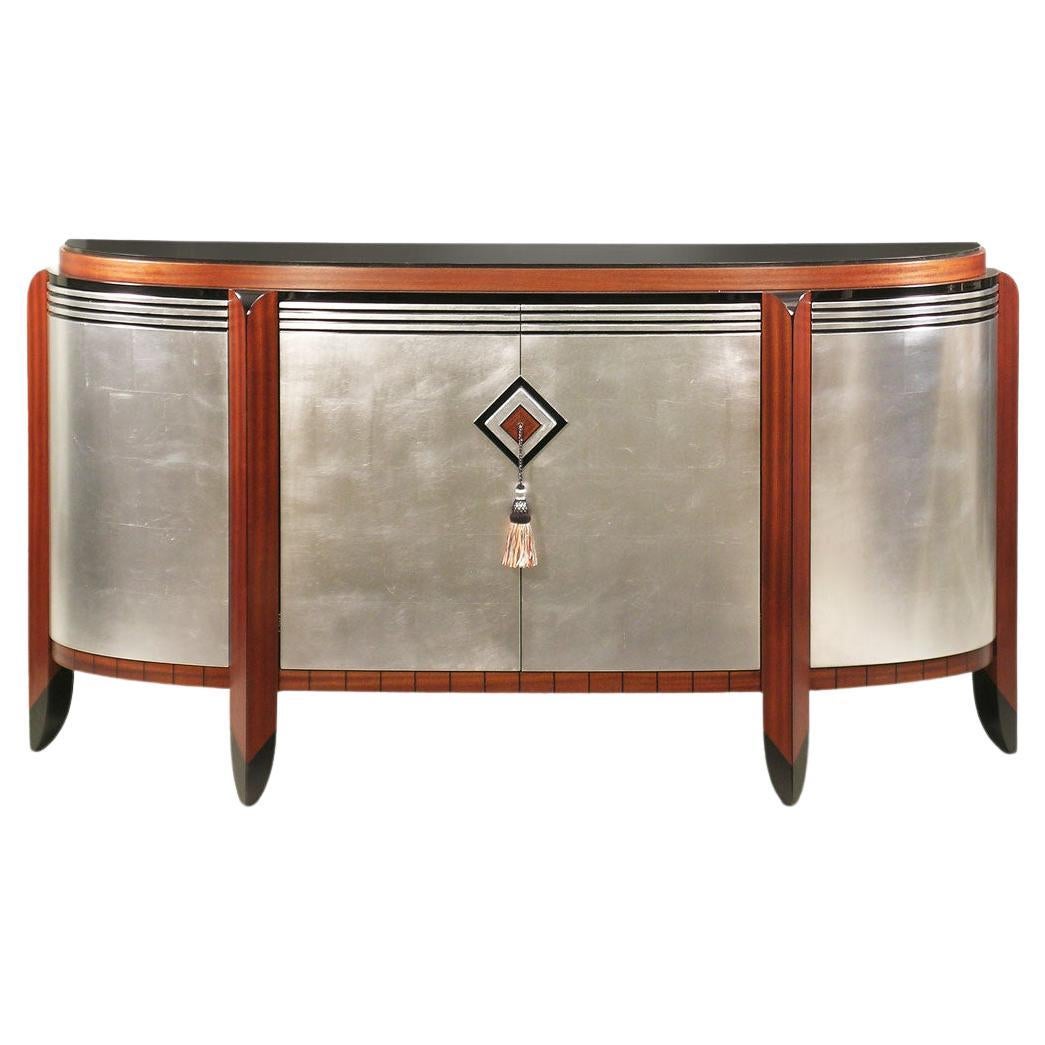 Metal Leaf Facade Ciello Buffet by Lee Weitzman For Sale