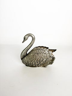 Metal Letter Holder in the Shape of a Swan, France, 1970s