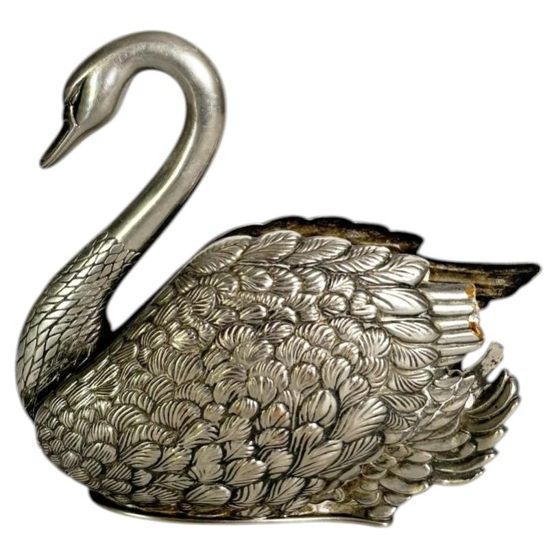 Metal Letter Holder in the Shape of a Swan, France, 1970s