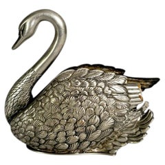 Metal Letter Holder in the Shape of a Swan, France, 1970s
