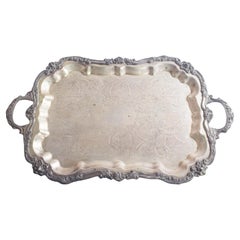 Bandeja de licor metálica de forma rectangular