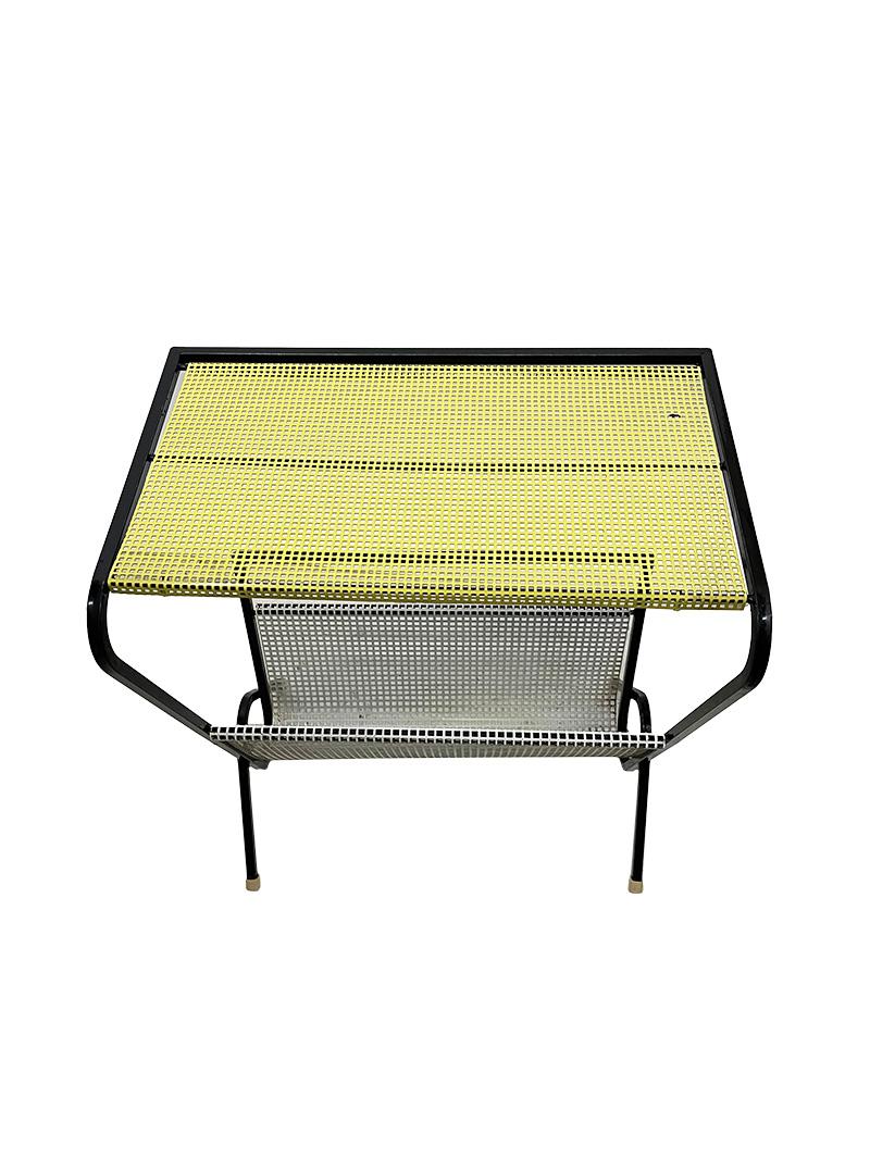 Metal magazine rack side table by Pilastro , 1950s For Sale 1