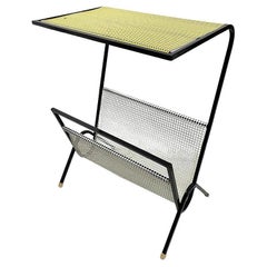 Metal magazine rack side table by Pilastro , 1950s