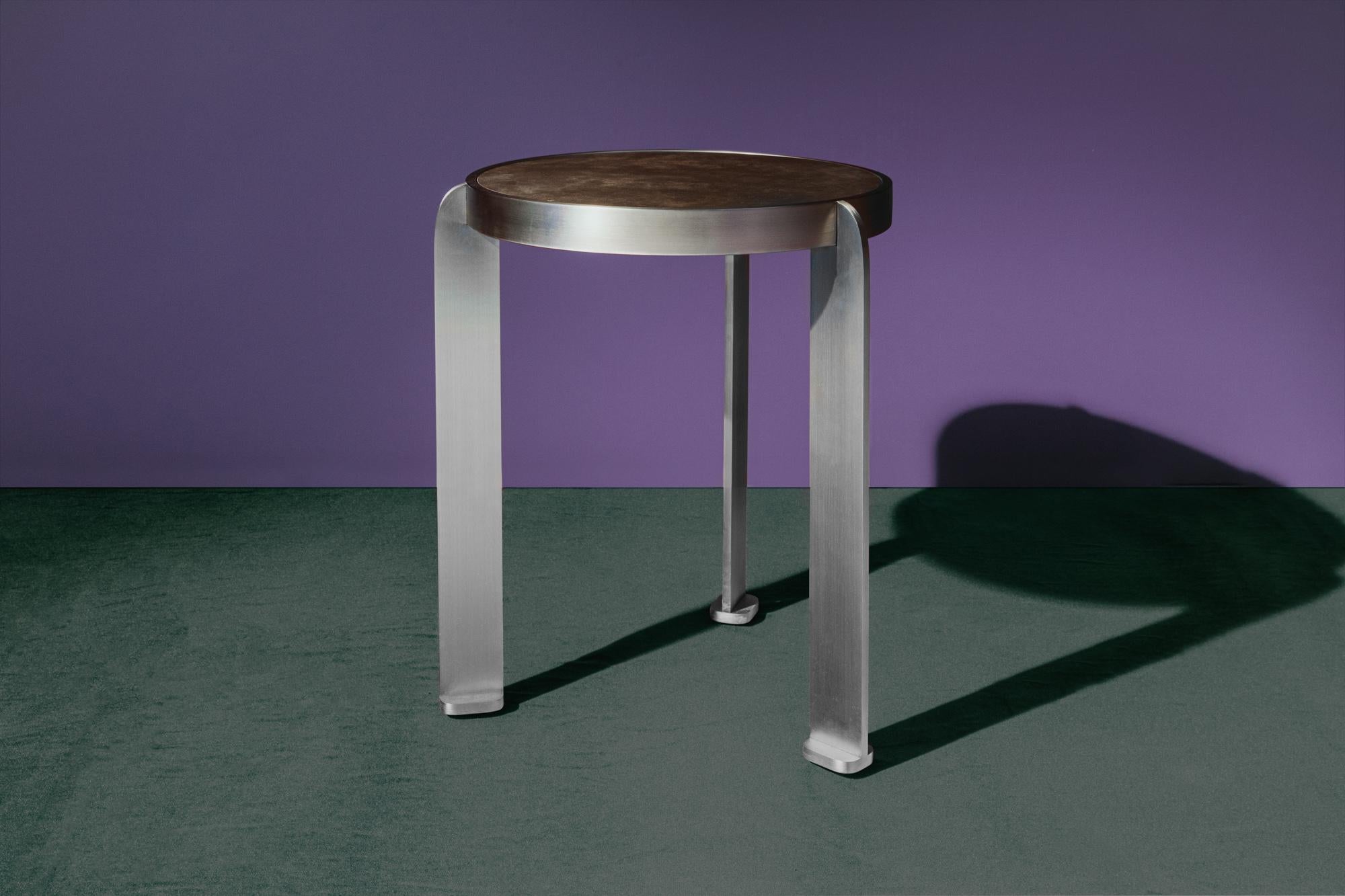 Metal Materico Side Table by Matteo Cibic for Delvis Unlimited In New Condition For Sale In Milan, Milan