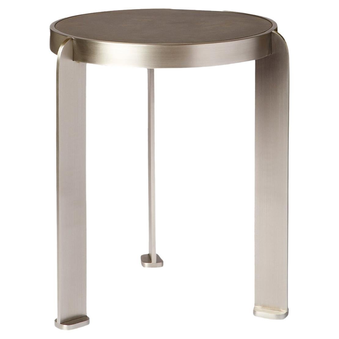Metal Materico Side Table by Matteo Cibic for Delvis Unlimited For Sale