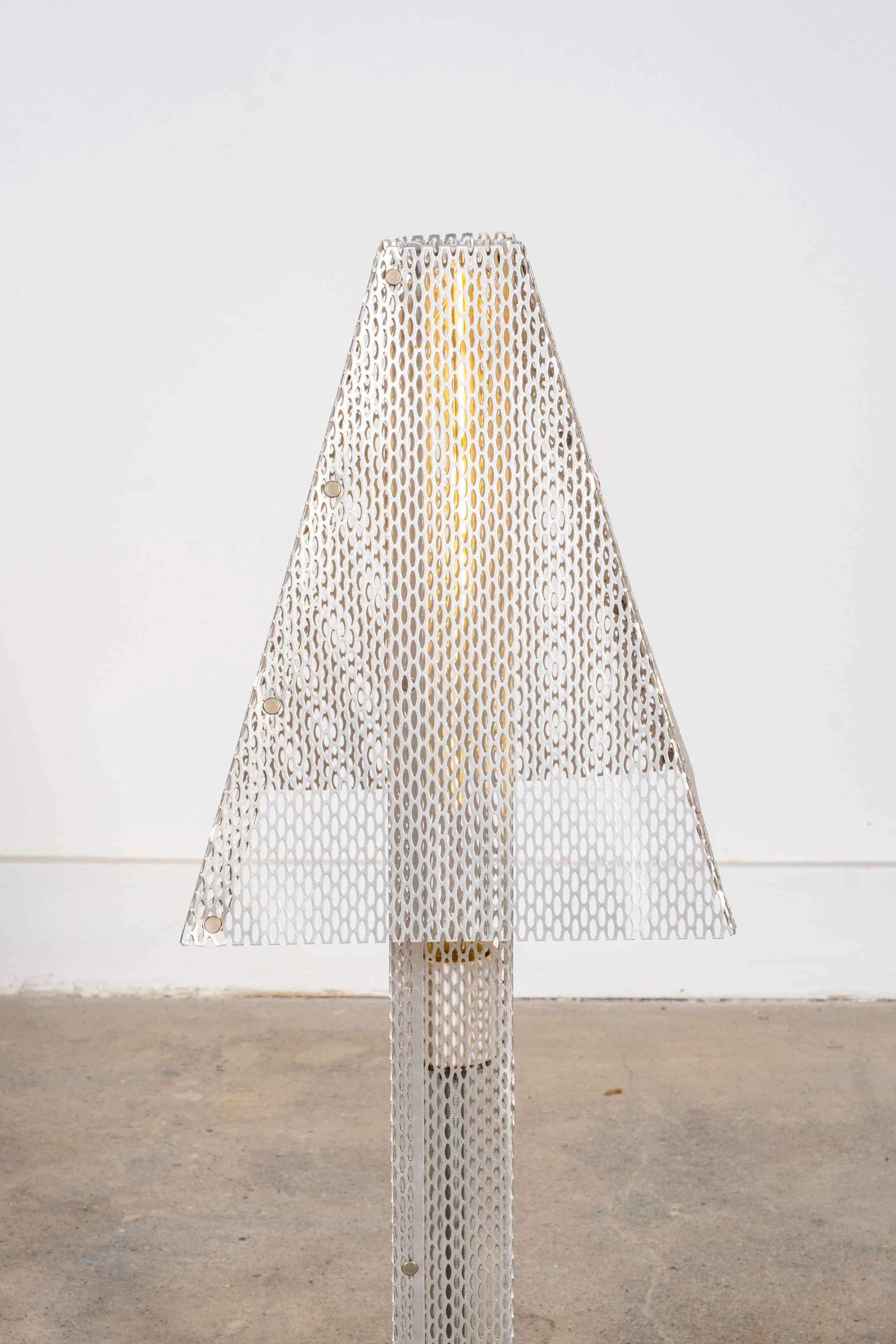 American Metal Mesh Table Lamp For Sale