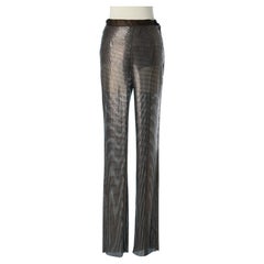 Pantalon en maille métallique attribué à Gianni Versace 