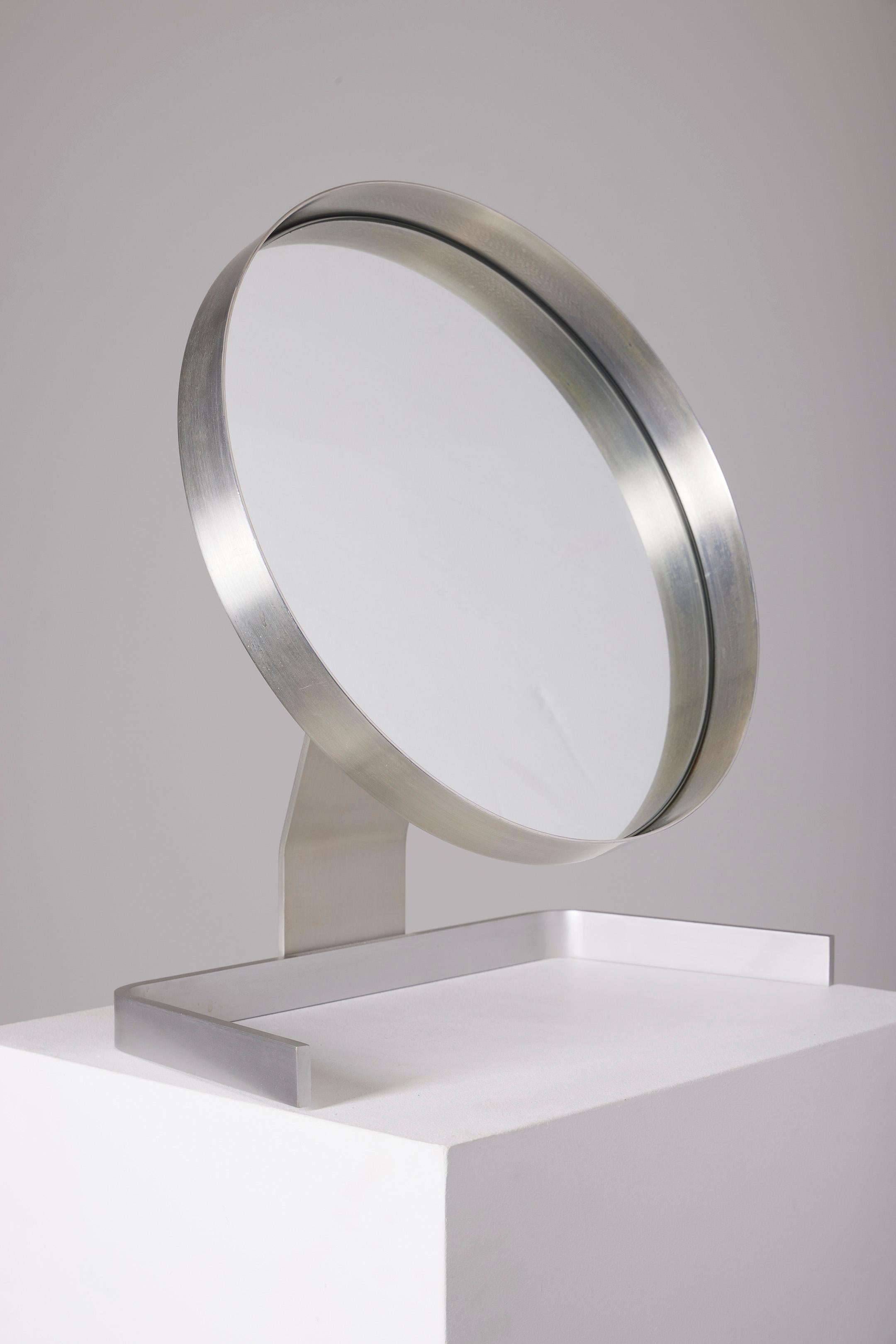 Metal mirror by Pierre Vandel For Sale 4