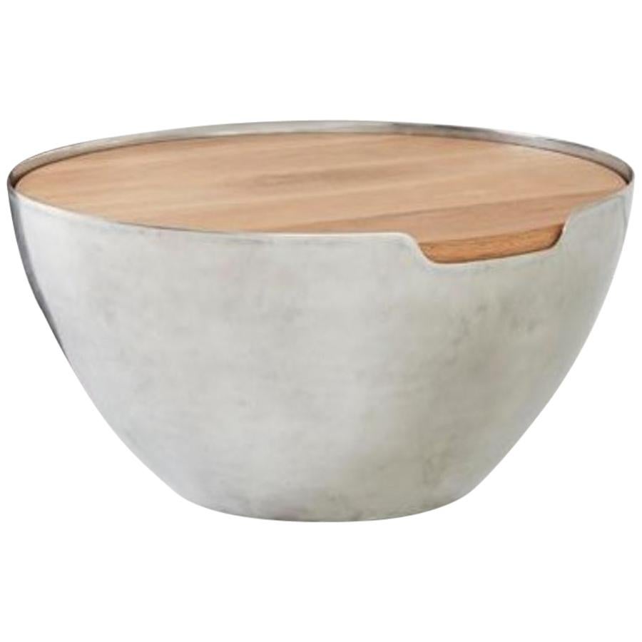 Metal Oak Short Basin Coffee, Side Table by Hollis and Morris For Sale at  1stDibs