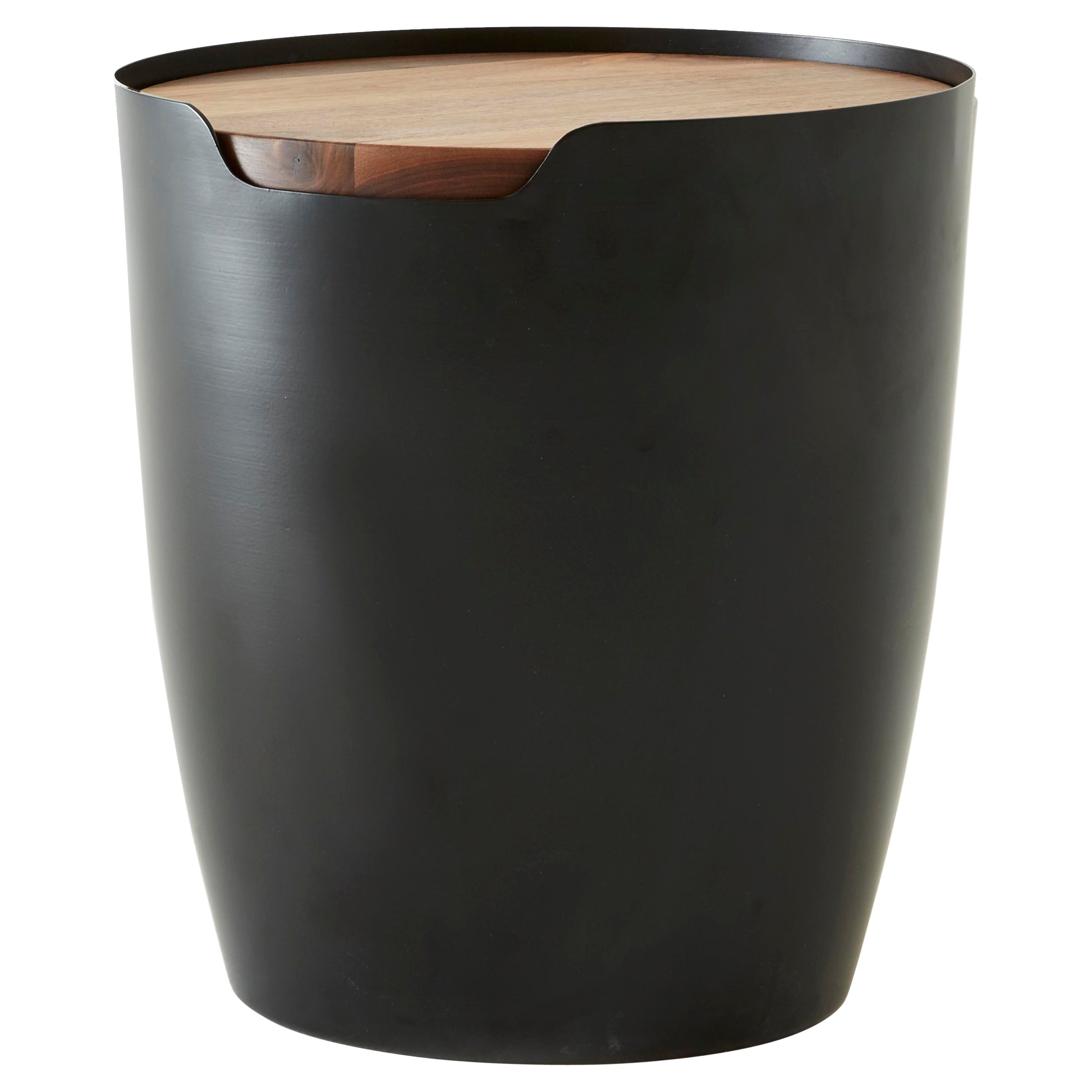 Metal Oak Tall Basin Coffee, Side Table by Hollis & Morris