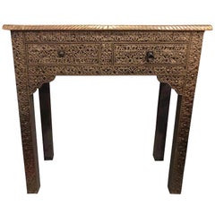 Metal over Wood Royal Wall Console