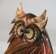 Metal Owl in the Style of Curtis Jere