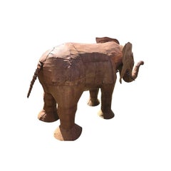Metal Oxidized Elephant Sculpture