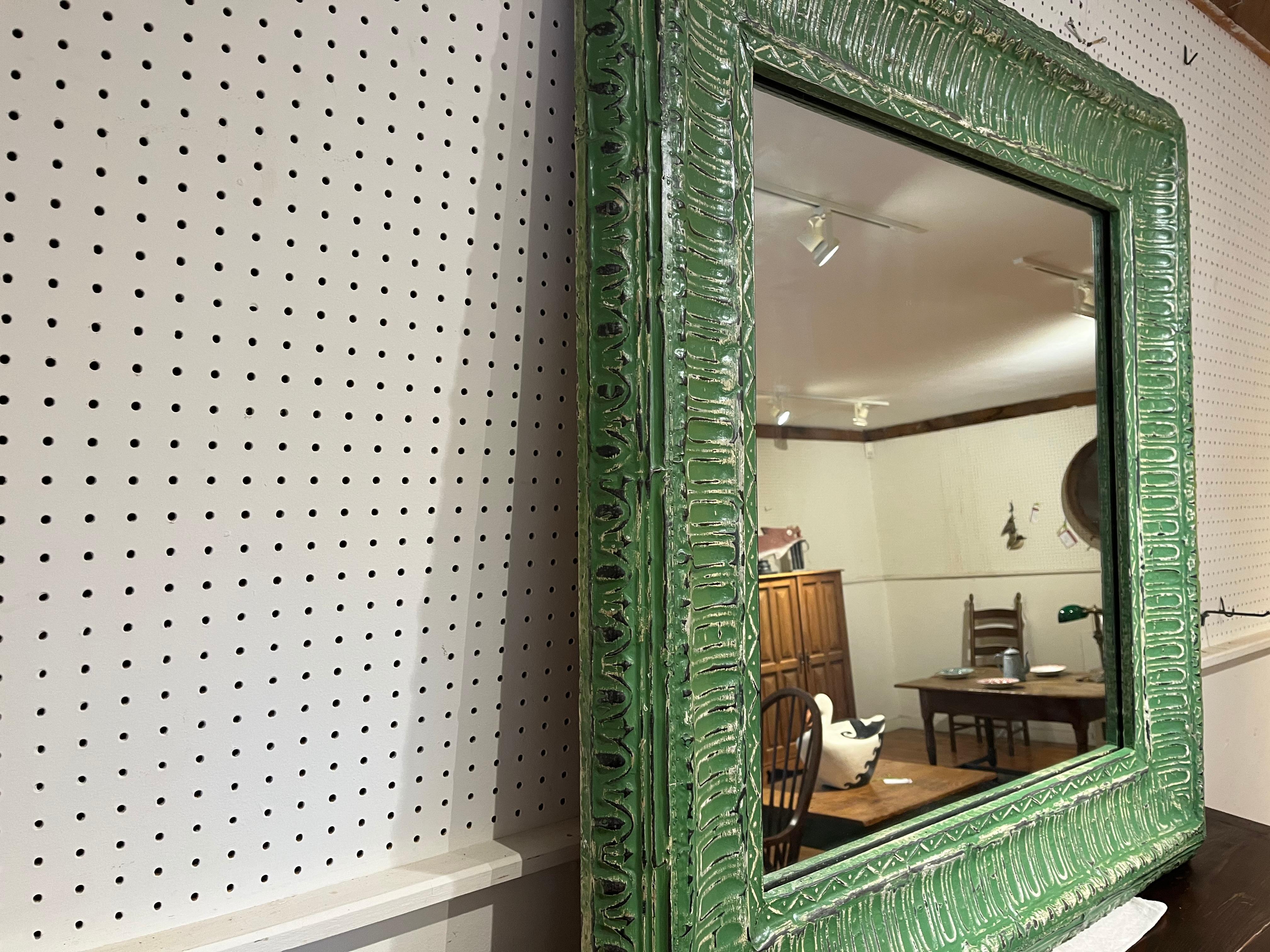 Late 19th Century Metal Painted French Mirror
