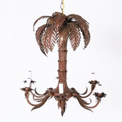 Metal Palm Tree Chandelier