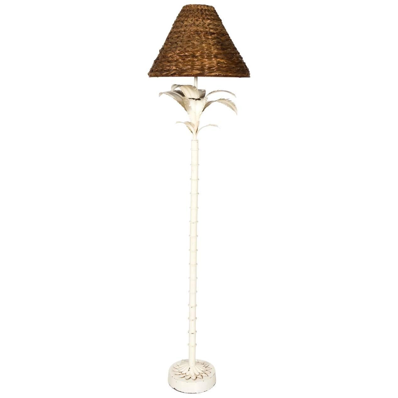 Metal Palm Tree Floor Lamp, circa 1960s
