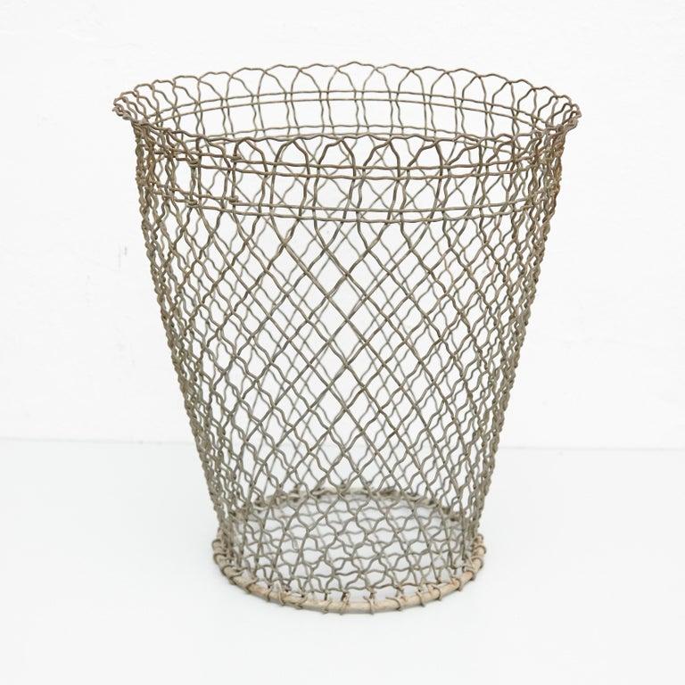 Metal Paper Bin, circa 1940 For Sale at 1stDibs