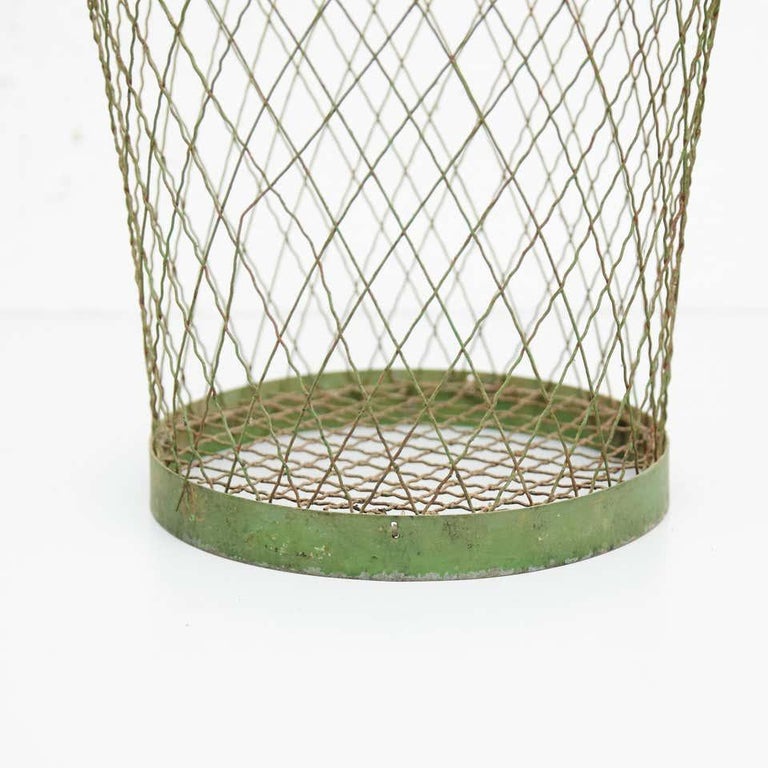 Metal Paper Bin, circa 1940 For Sale at 1stDibs