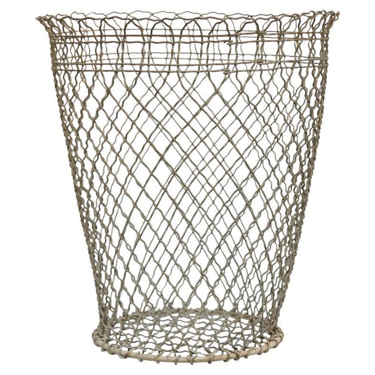 Metal Paper Bin, circa 1940 For Sale at 1stDibs