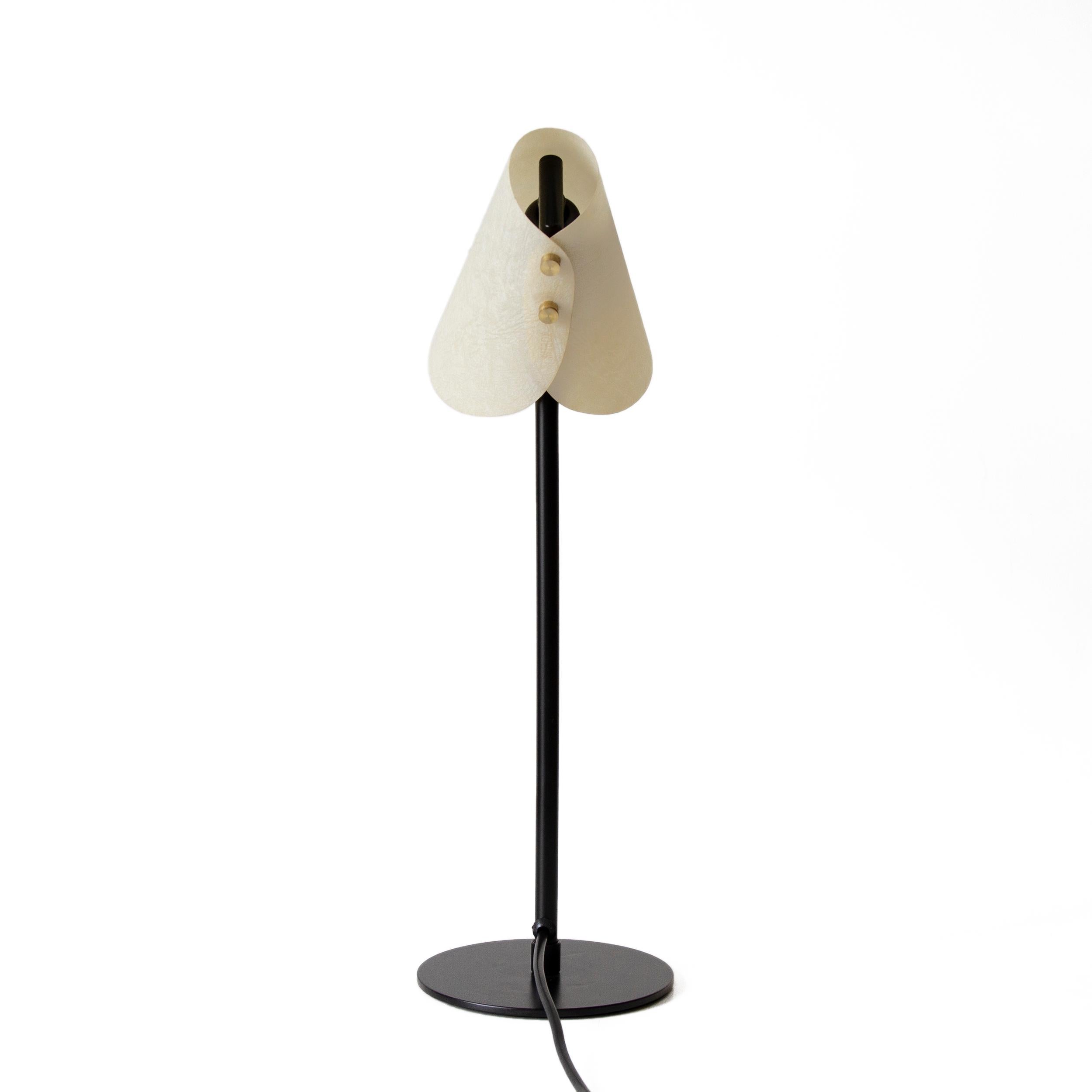 Turkish Metal & Parchment Desk Lamp, Black, June, Inspired by Handmaid's Tale For Sale