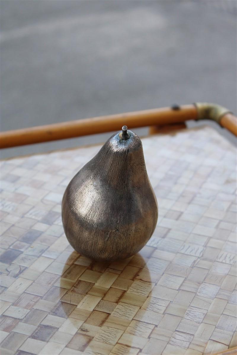 Modern Metal Pear sculpture by the Lebanese artist Amine El Bache  For Sale