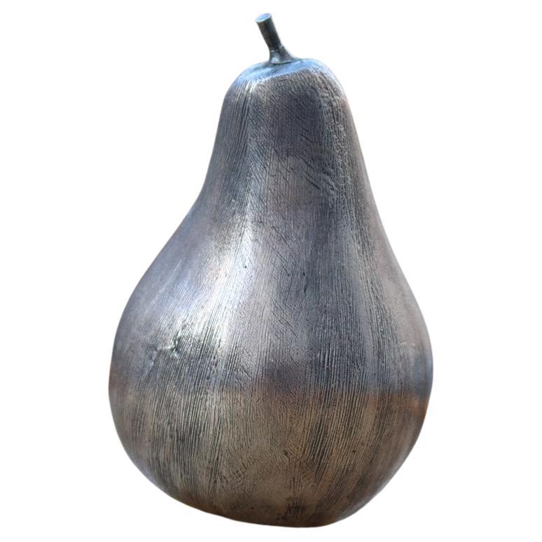Metal Pear sculpture by the Lebanese artist Amine El Bache  For Sale
