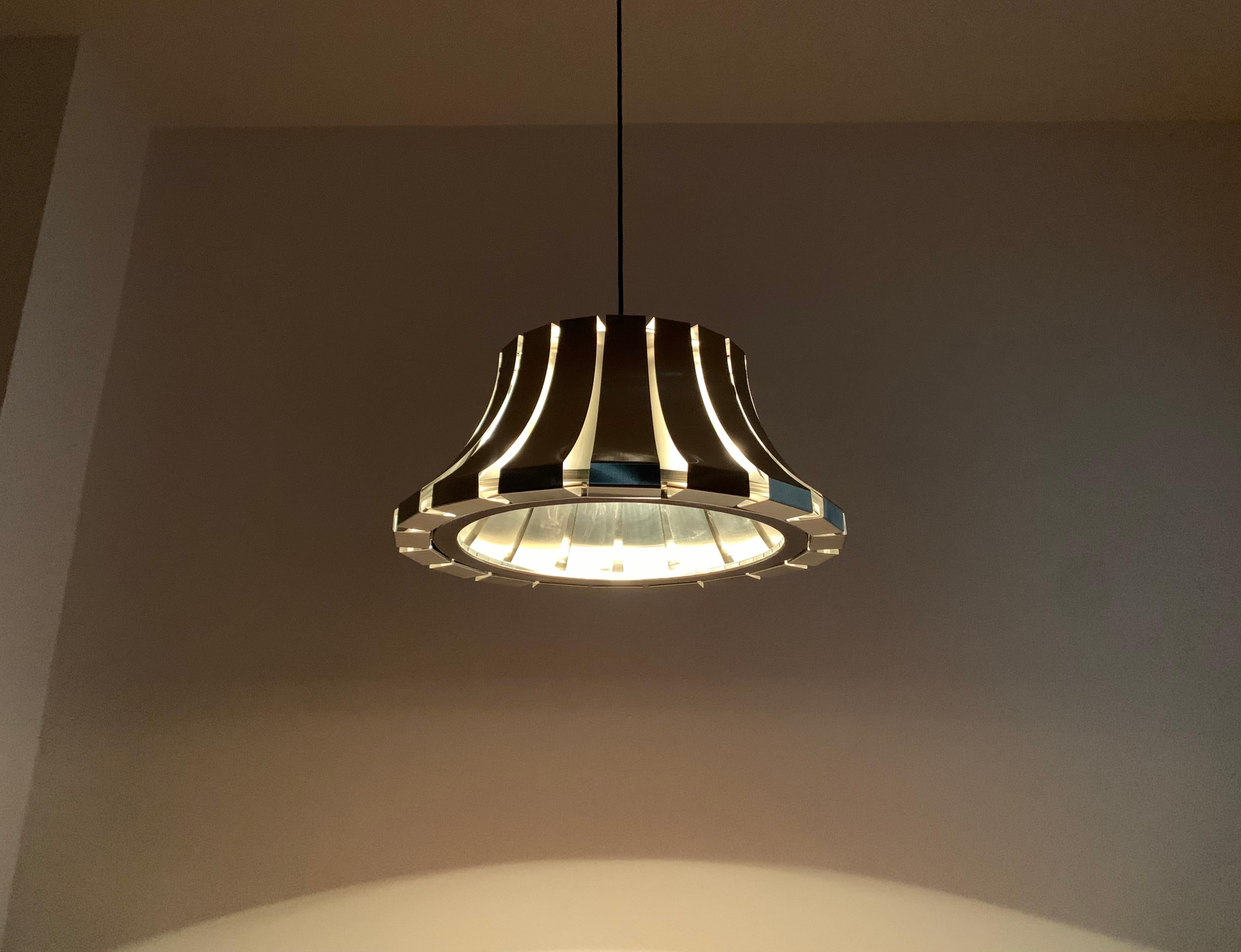Metal Pendant Lamp by Elio Martinelli For Sale 4