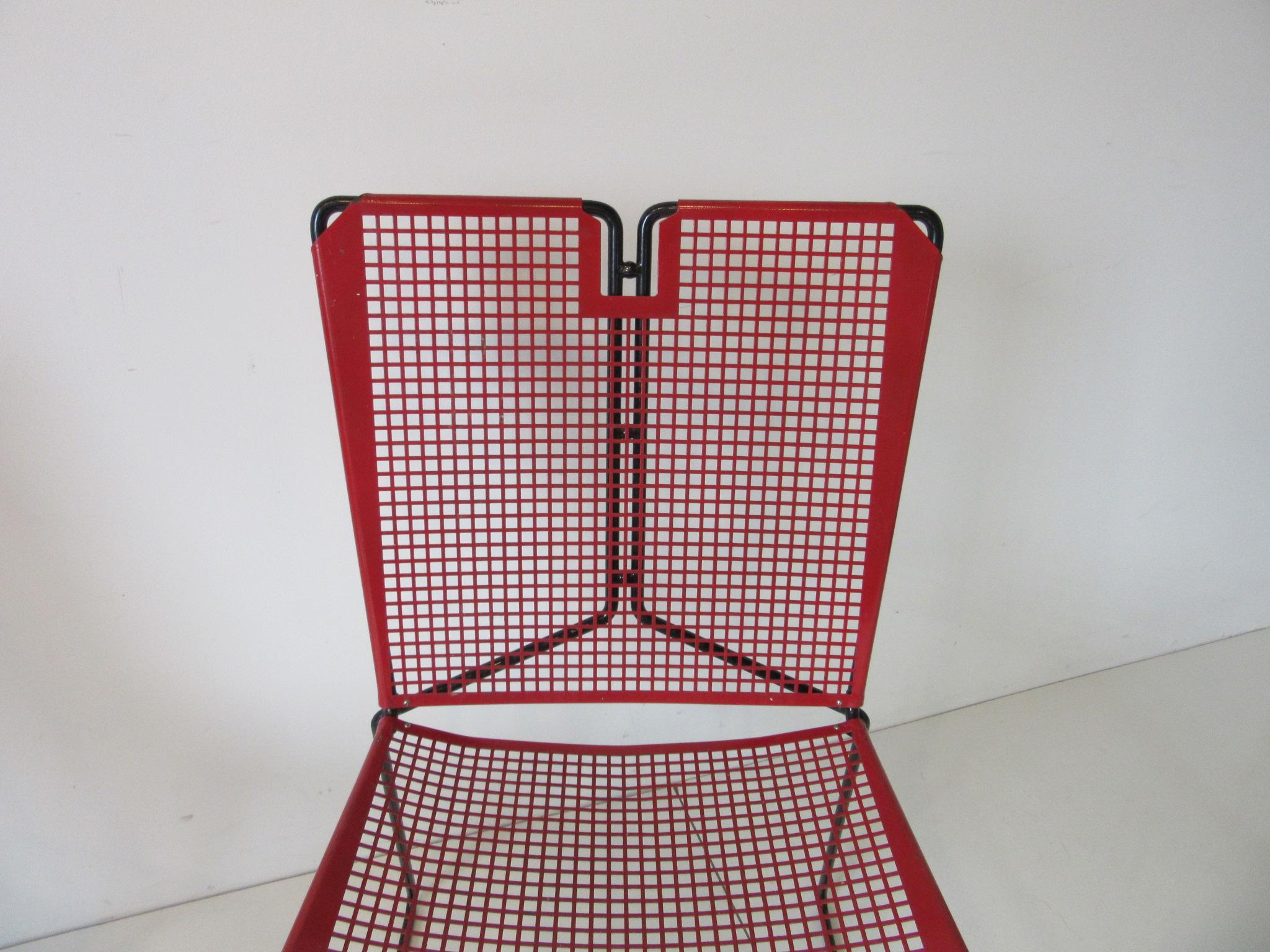 Metal Perforated Chairs in the Style of Mathieu Mategot  3