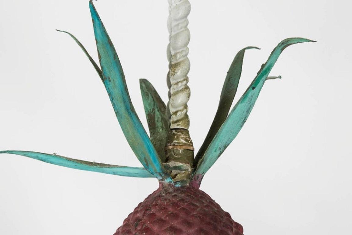 Antique French Toleware Pineapple Chandelier 2