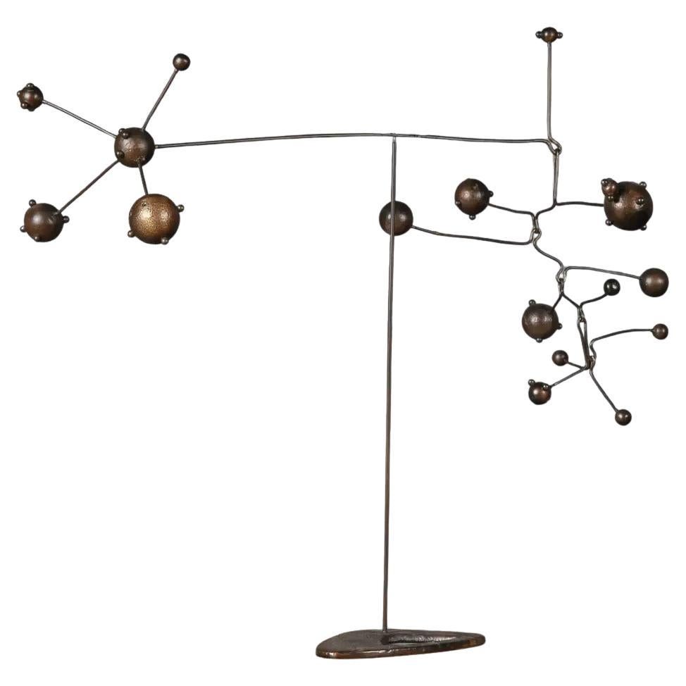 Metal Planetarium Mobile Inspired by the 1970s