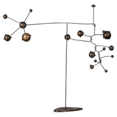 Metal Planetarium Mobile Inspired by the 1970s