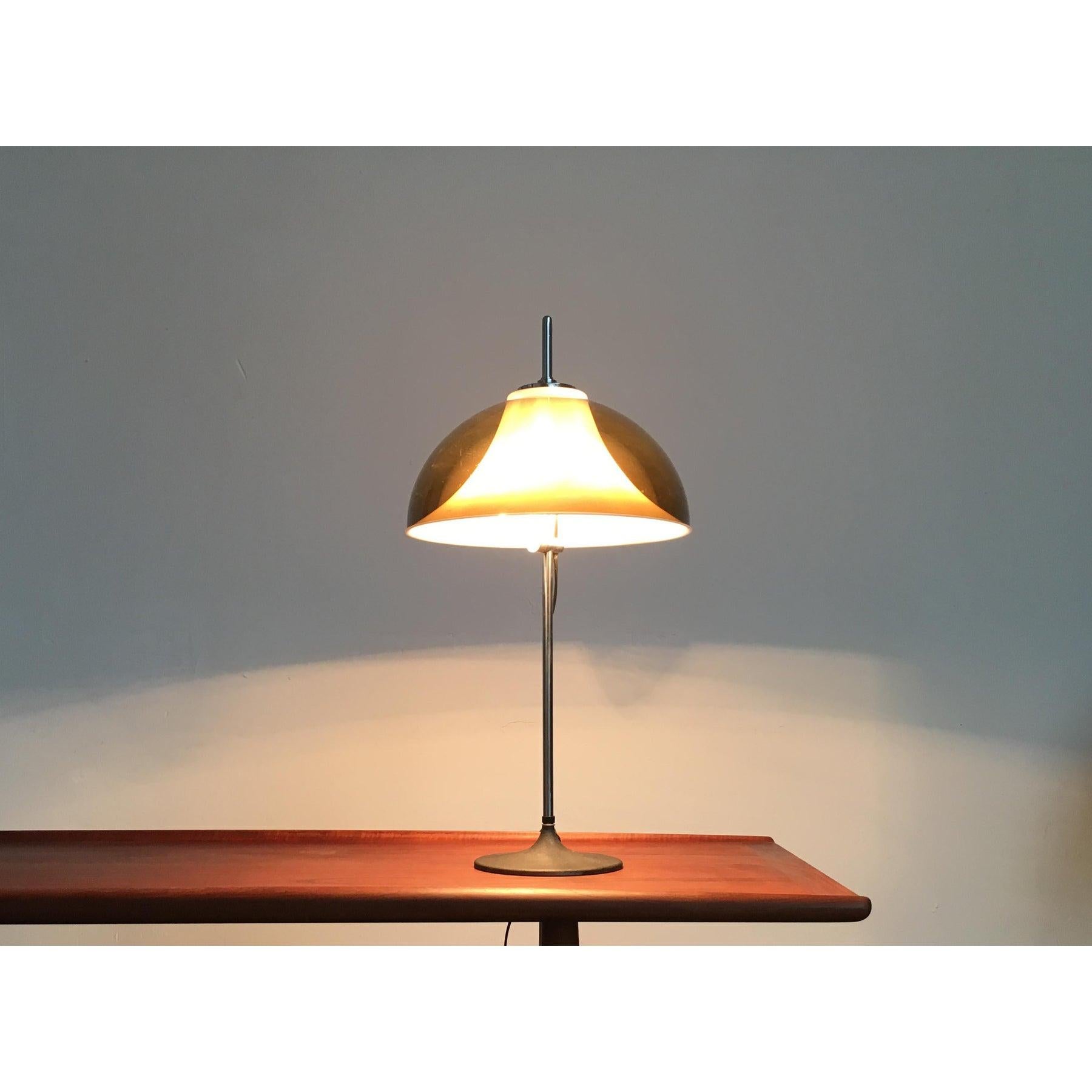 Mid-Century Modern Metal & Plastic Floor Lamp by Gino Sarfatti for Gepo, 1970s For Sale