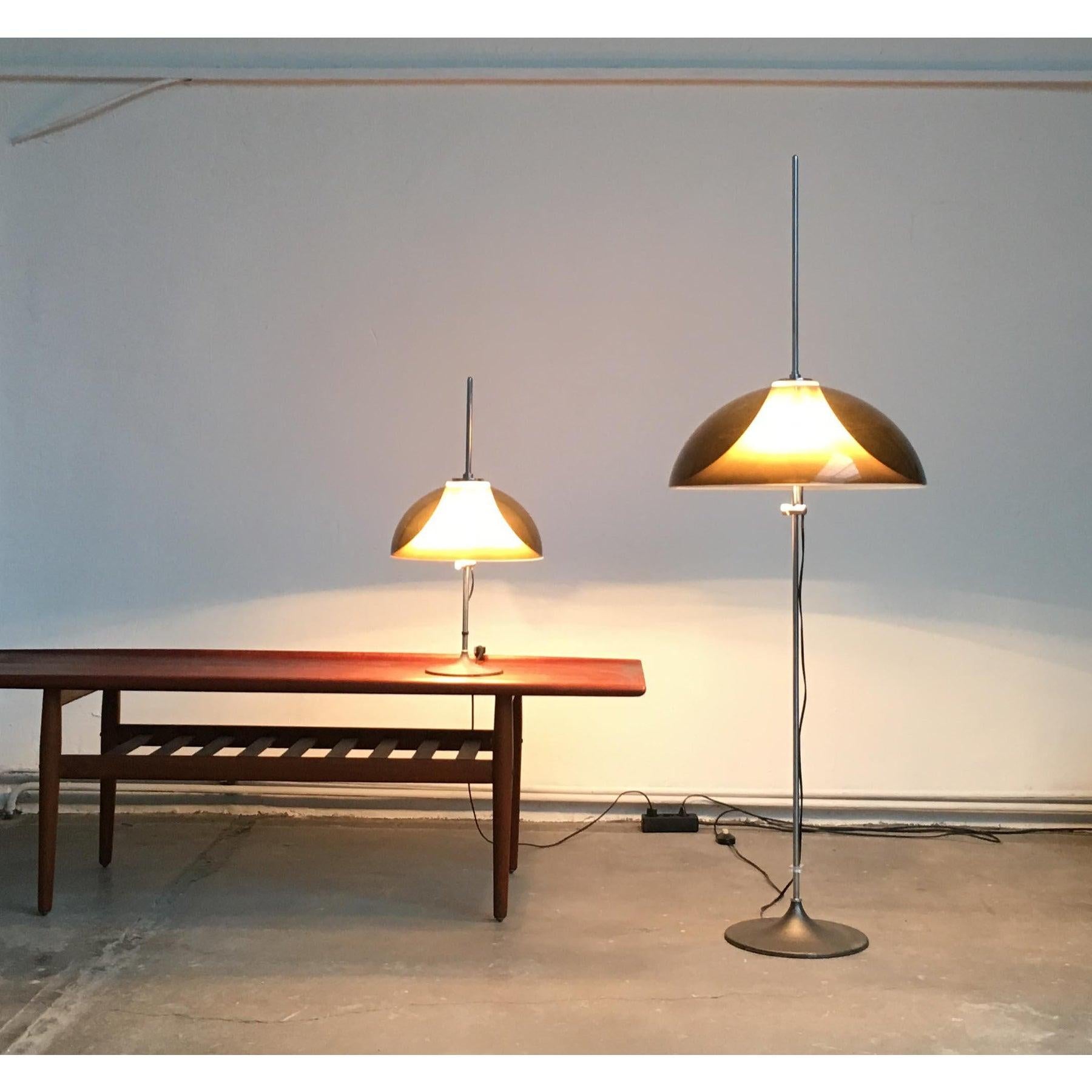 Metal & Plastic Floor Lamp by Gino Sarfatti for Gepo, 1970s For Sale 3