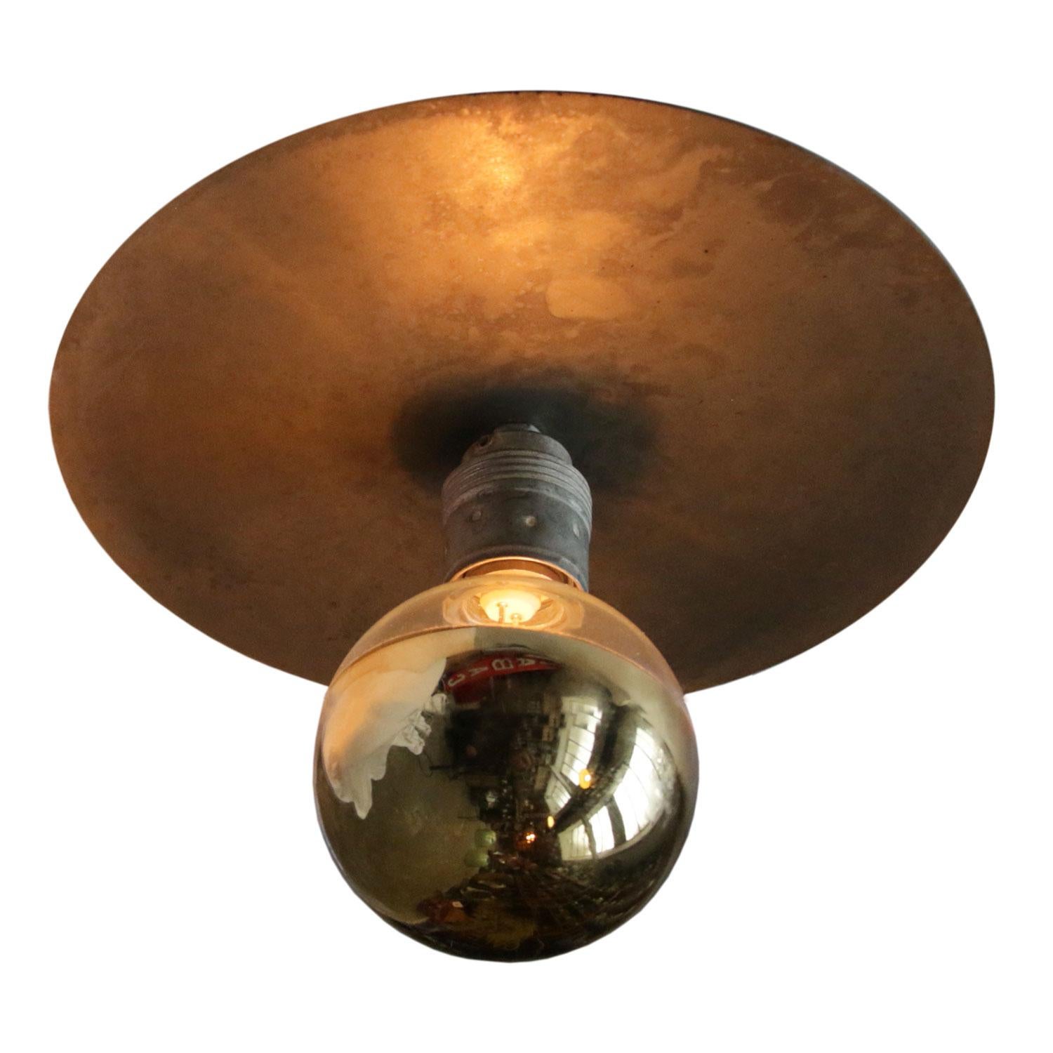 Cast Metal Plate Vintage Industrial Pendant lights For Sale