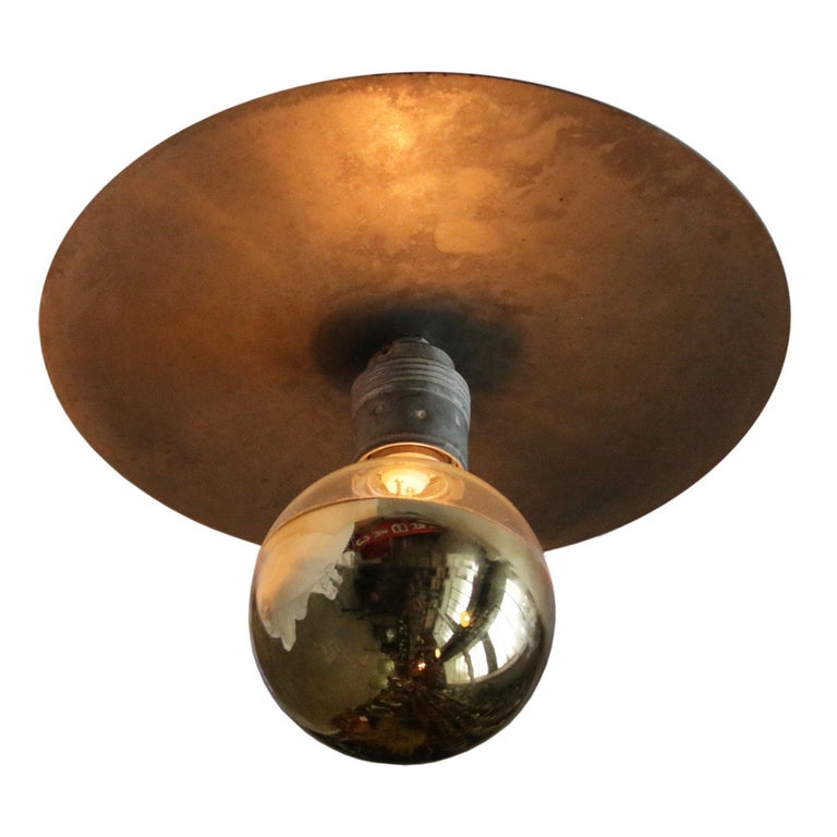 Metal Plate Vintage Industrial Pendant lights For Sale at 1stDibs