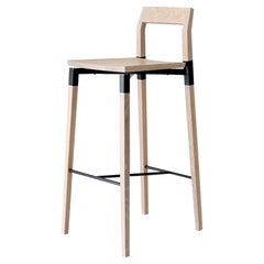 Parkdale-Barhocker aus versilberter Eiche von Hollis & Morris