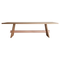 Metal Plated Oak Small Isthmus Dining Table by Hollis & Morris