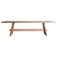 Metal Plated Walnut Small Isthmus Dining Table by Hollis & Morris