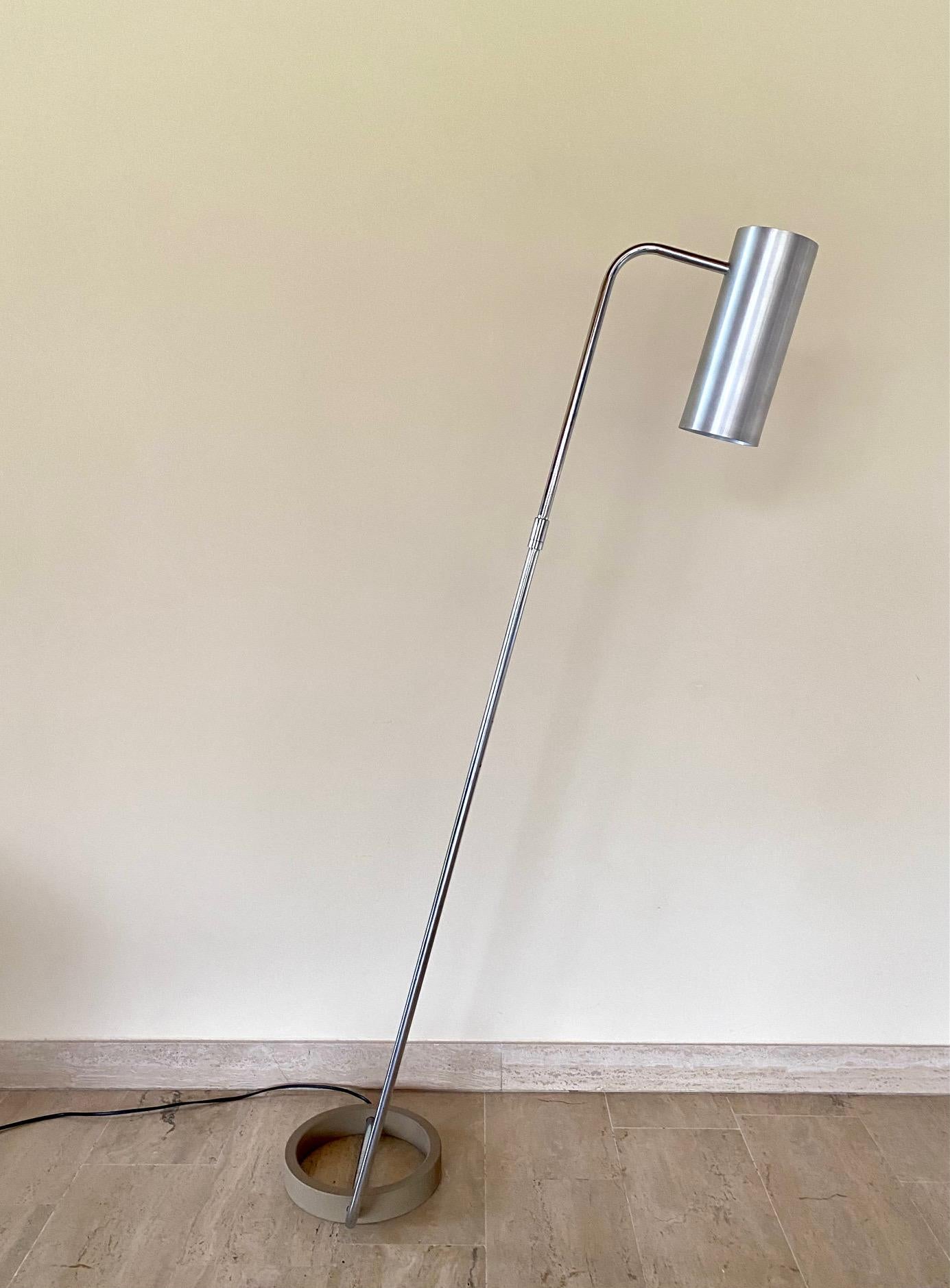Metal Reader Floor Lamp by Rico and Rosemarie Baltensweiler, 1970s For Sale 5