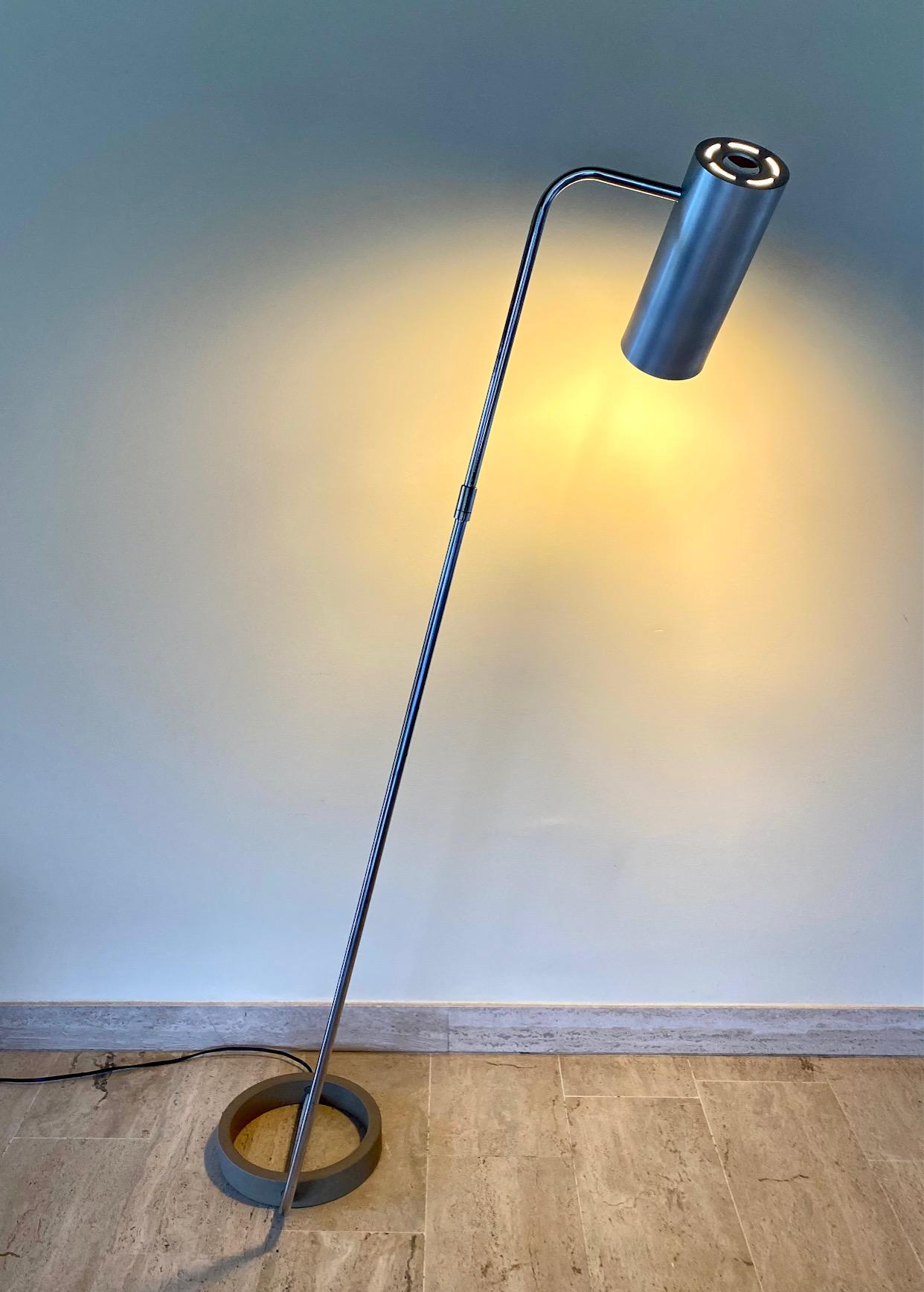Metal Reader Floor Lamp by Rico and Rosemarie Baltensweiler, 1970s For Sale 6