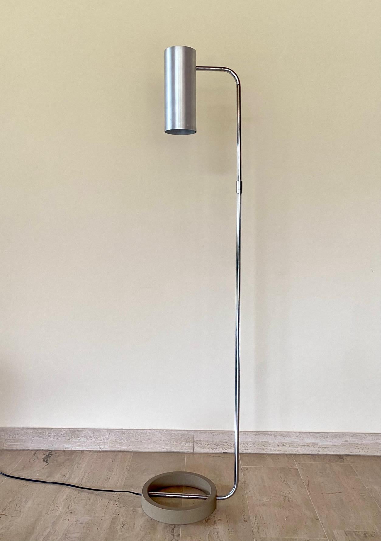 Metal Reader Floor Lamp by Rico and Rosemarie Baltensweiler, 1970s In Good Condition For Sale In PARIS, FR