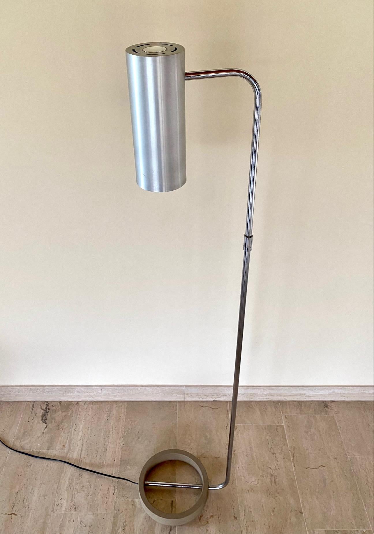 Late 20th Century Metal Reader Floor Lamp by Rico and Rosemarie Baltensweiler, 1970s For Sale
