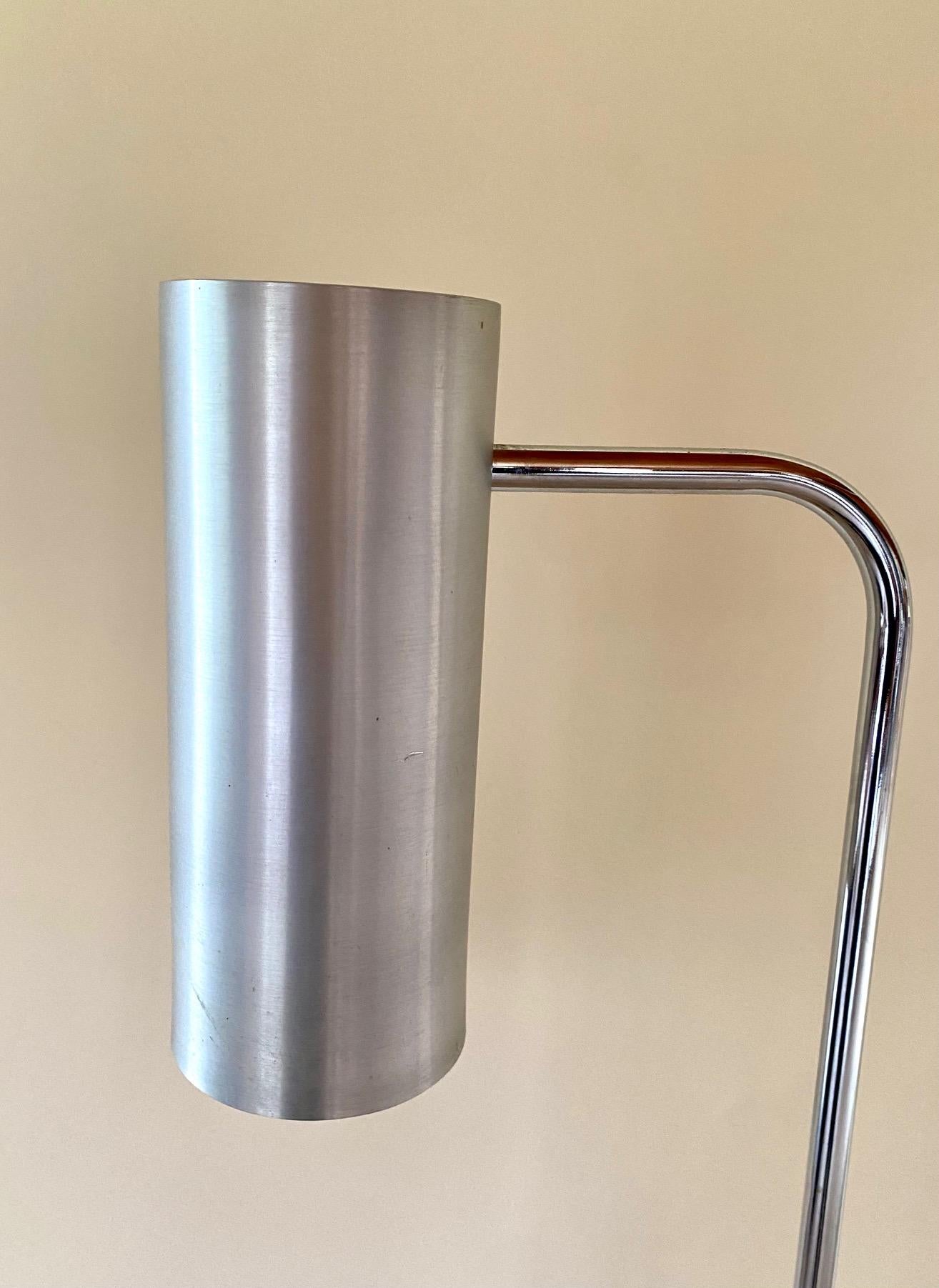 Metal Reader Floor Lamp by Rico and Rosemarie Baltensweiler, 1970s For Sale 1