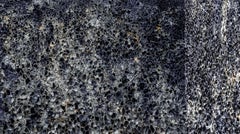 Metal Rock Blue Side Table/Table Base Aluminum Foam by Michael Young