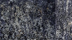 Metal Rock Blue Side Table/Table Base Aluminum Foam by Michael Young