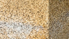 Metal Rock Gold High Table or Side Table Aluminium Foam by Michael Young